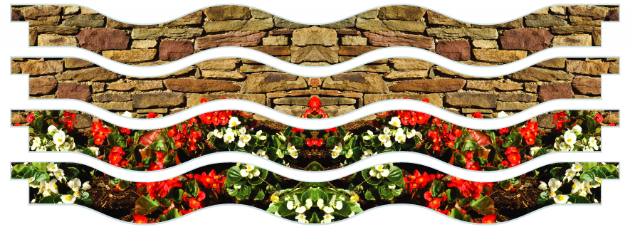 Planks > Wavy Plank x 4 > Flowerbed Wall
