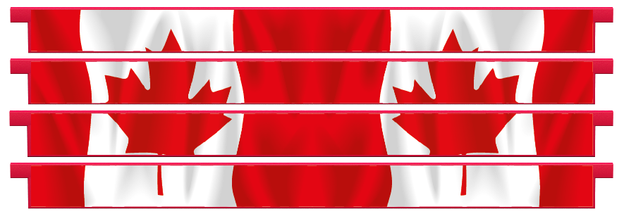 Planks > Straight Plank x 4 > Canadian Flag