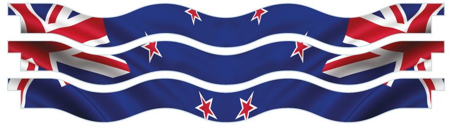 Planks > Wavy Plank x 3 > New Zealand Flag